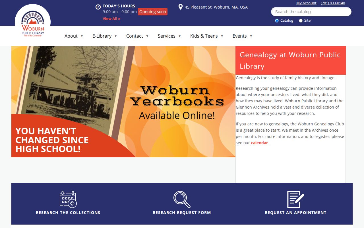 Woburn city directory research resources at the Glennon Archives genealogy collection