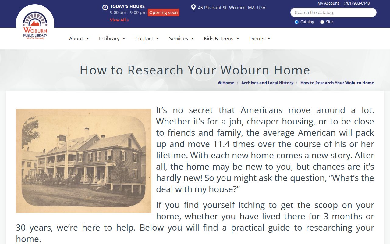 Woburn previous residents home history and deed-chain research guide